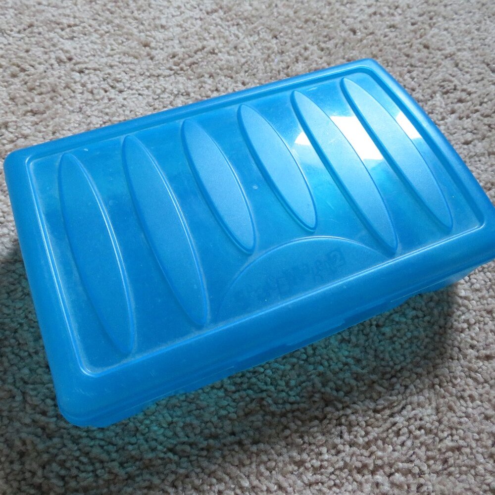 Bright Blue Vintage SPACEMAKER2 y2k Pencil Box